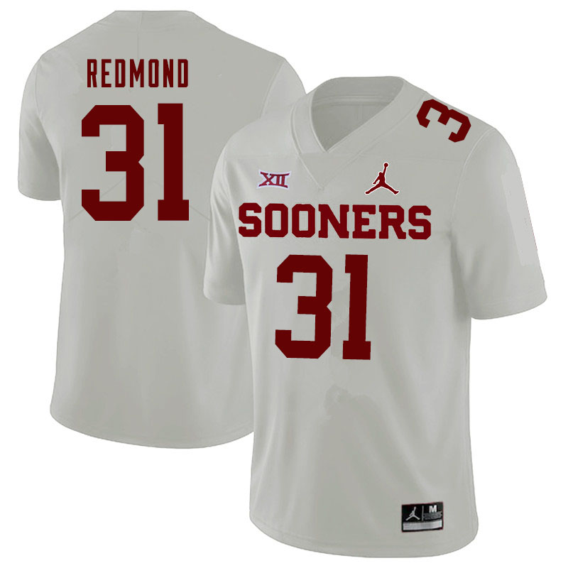 Jordan Brand Men #31 Jalen Redmond Oklahoma Sooners College Football Jerseys Sale-White